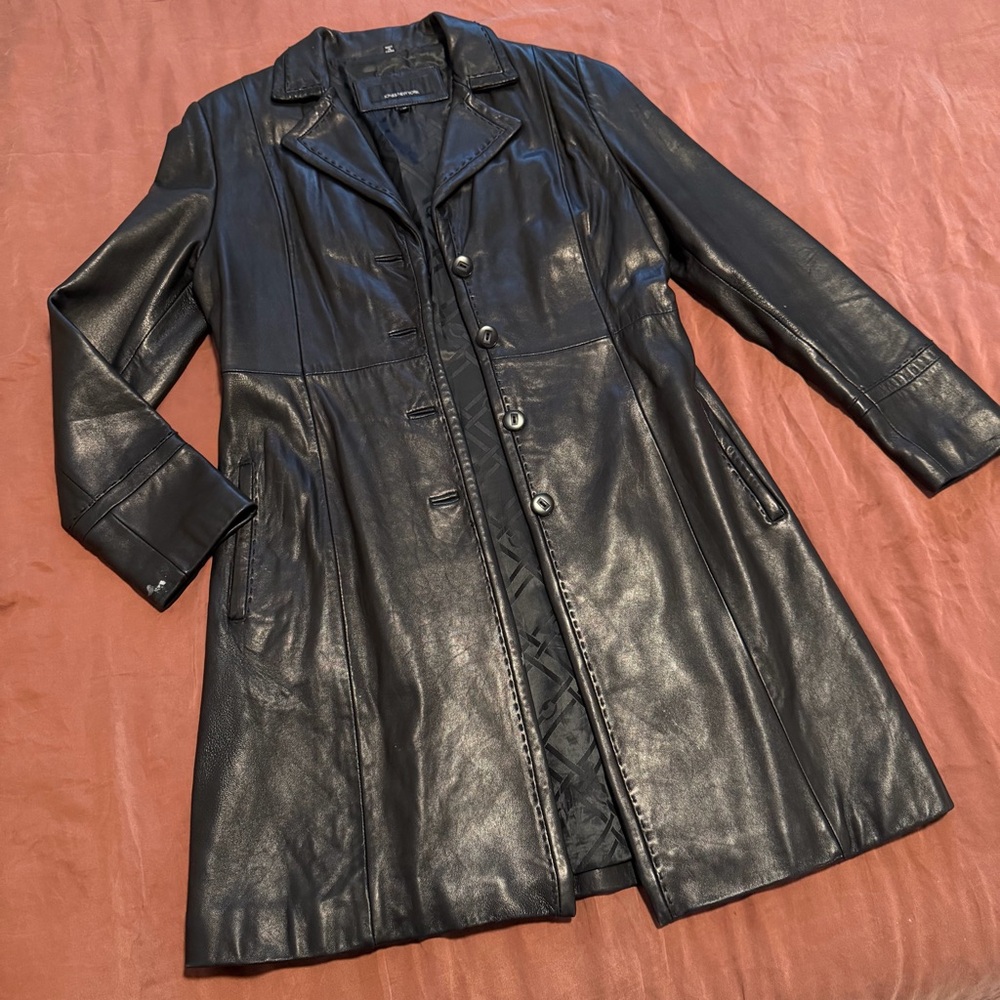 Jones New York Black Leather Jacket